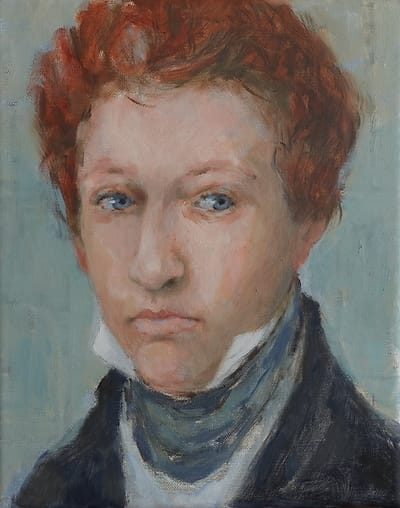 Olieverf schilderij, portret van leger chirurg James Barry